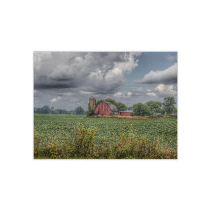 U R There Photography Church Road Red Rustic Farmhouse Decorative Ceramic Tile