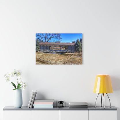 U R There Photography Covered Bridge of Campground Road II Rustic Farmhouse Acrylic Wall Print