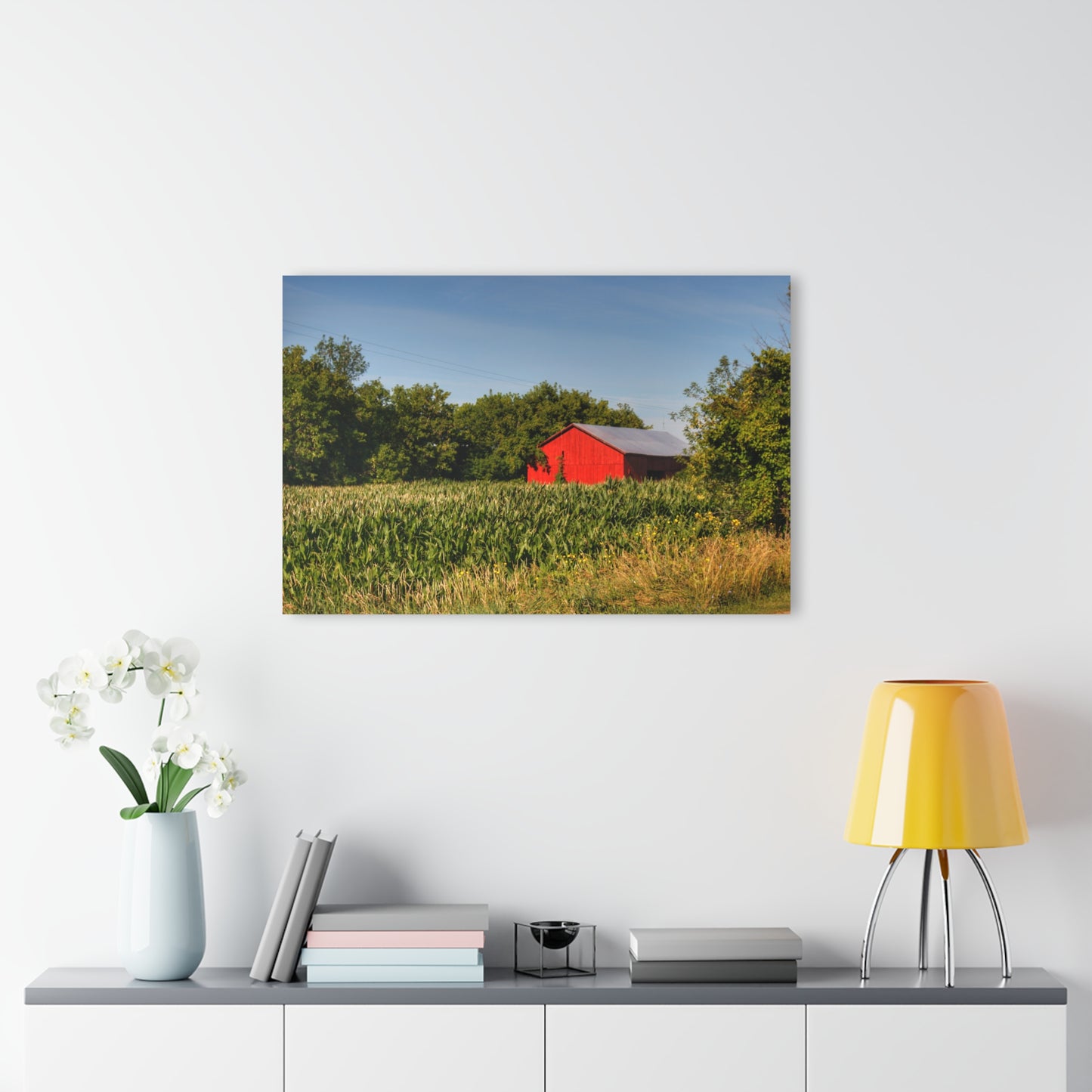 U R There Photography Willard Road Red II Rustic Farmhouse Acrylic Wall Print