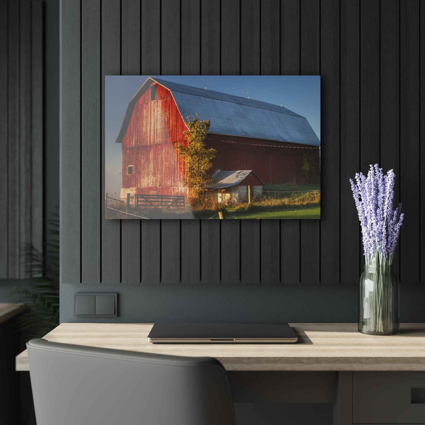 U R There Photography Columbiaville Red III Rustic Farmhouse Acrylic Wall Print