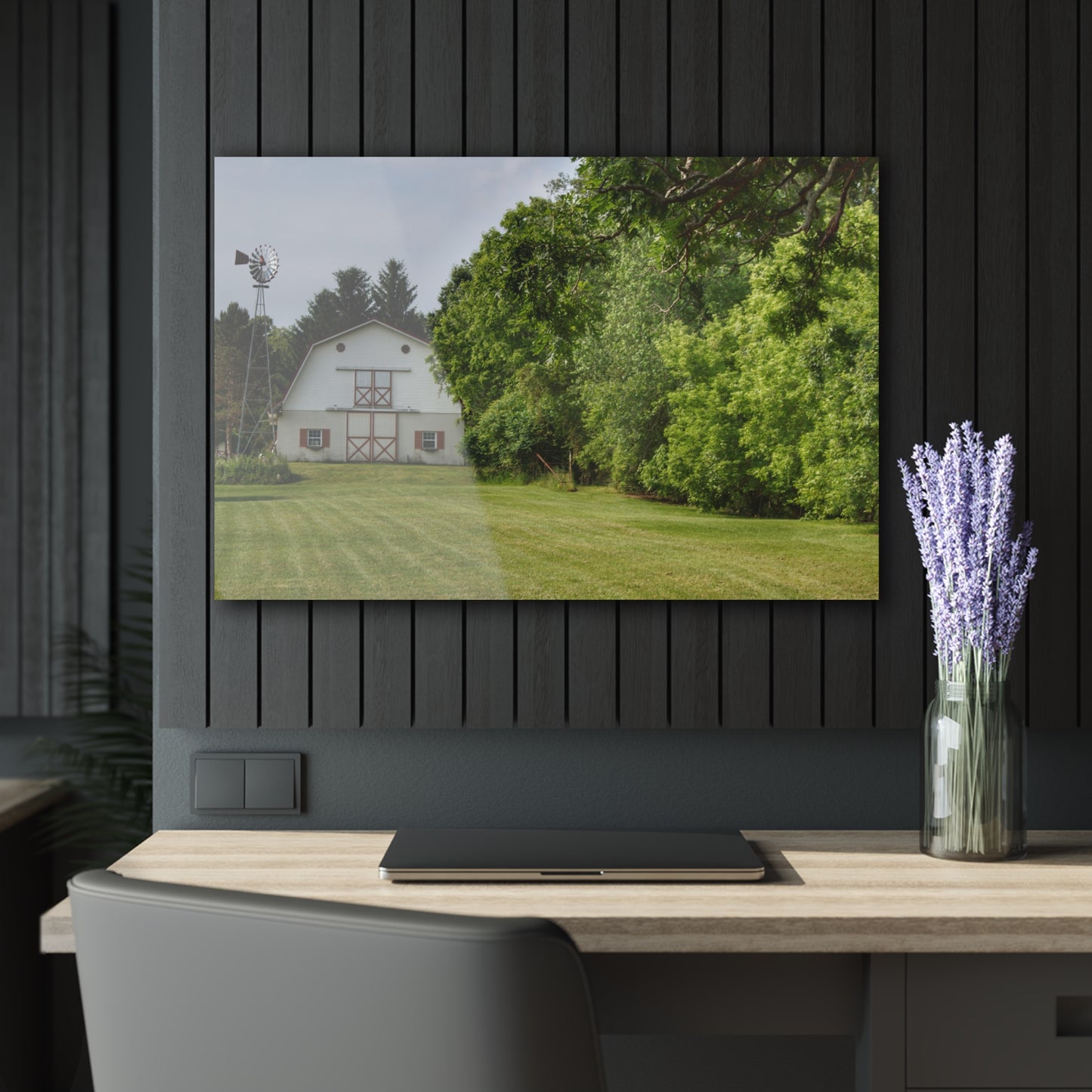 U R There Photography Hunters Creek White Rustic Farmhouse Acrylic Wall Print