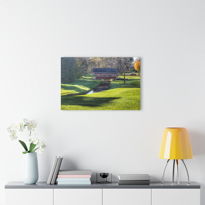U R There Photography Hadley Covered Bridge I Rustic Farmhouse Acrylic Wall Print