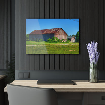 U R There Photography Otisville Rusted Reds Rustic Farmhouse Acrylic Wall Print