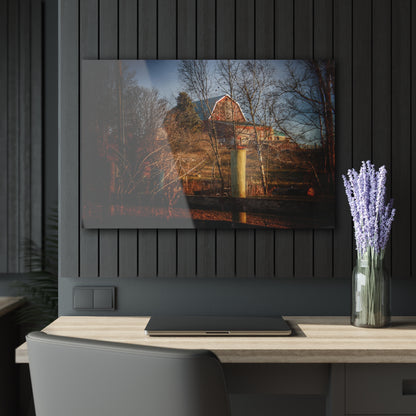 U R There Photography Marathon Road Hillside Red II Rustic Farmhouse Acrylic Wall Print