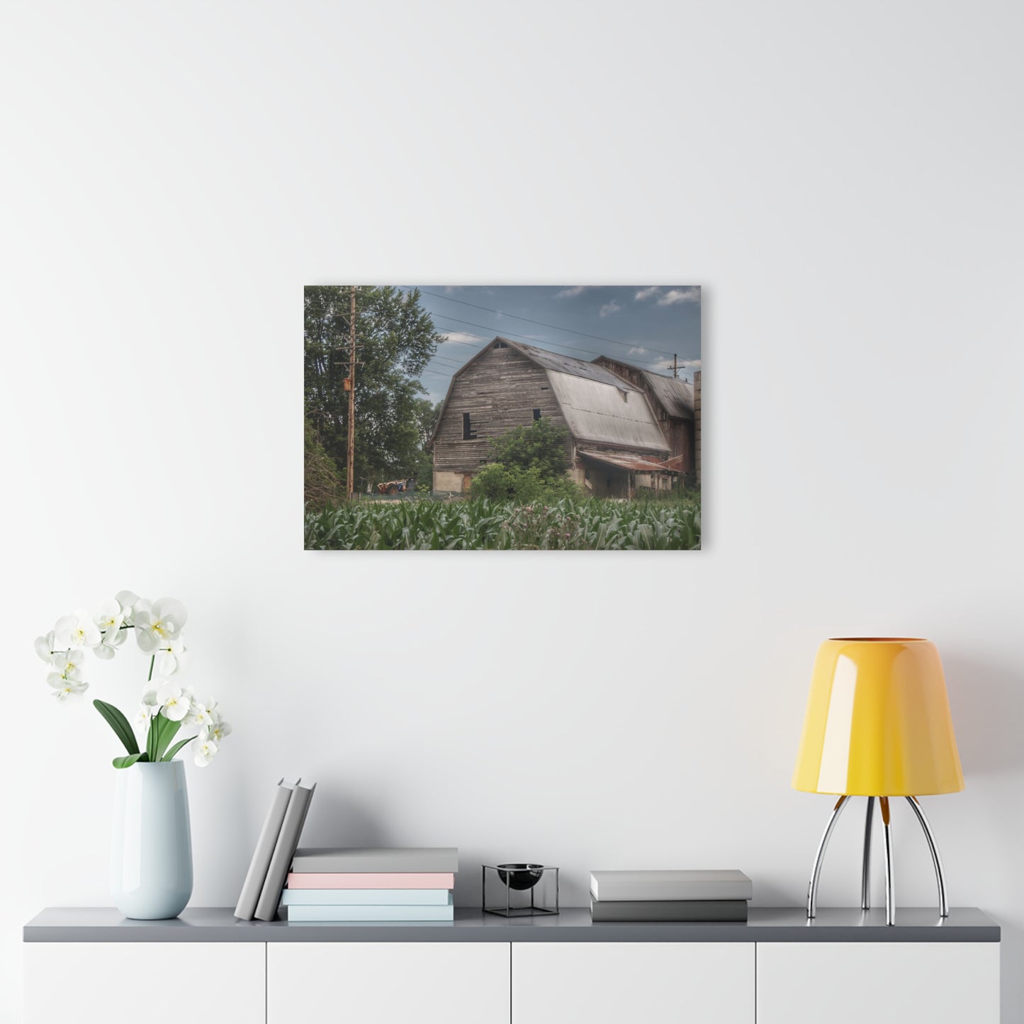 U R There Photography Murphy Lake Road Grey lI Rustic Farmhouse Acrylic Wall Print
