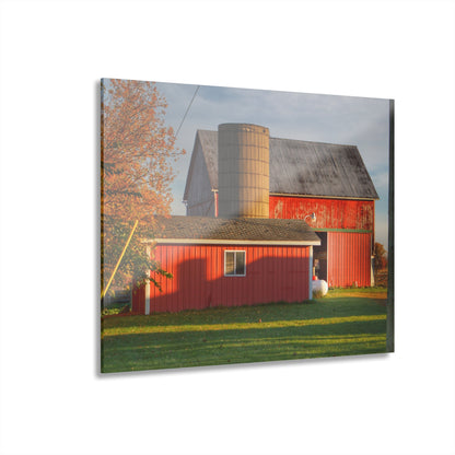 U R There Photography Peck Road Reds Rustic Farmhouse Acrylic Wall Print