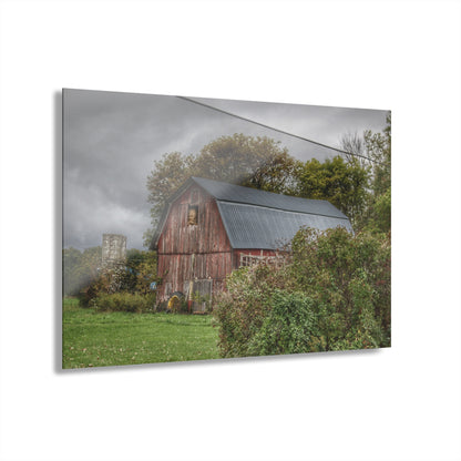 U R There Photography North Clio Road Red Rustic Farmhouse Acrylic Wall Print