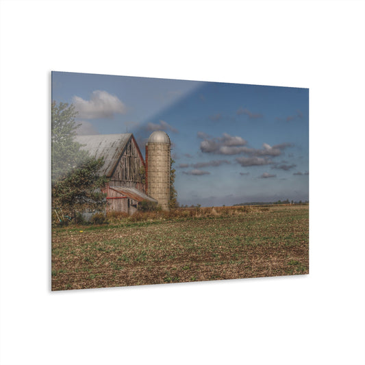 U R There Photography Sheridan Line Road Grey II Rustic Farmhouse Acrylic Wall Print