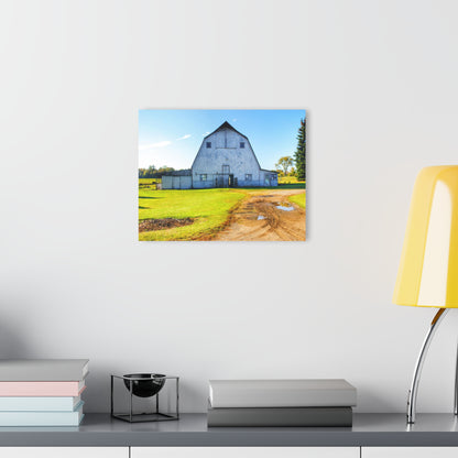 U R There Photography Yale Fremont Road Grey Rustic Farmhouse Acrylic Wall Print