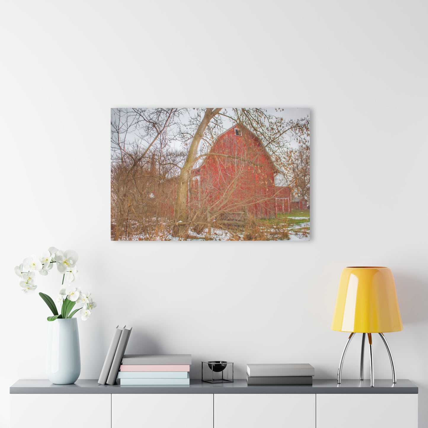 U R There Photography Holmes Road Red I Rustic Farmhouse Acrylic Wall Print