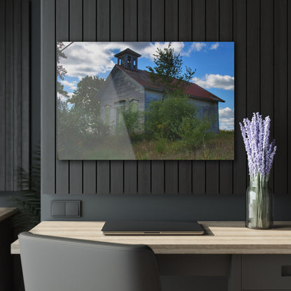 U R There Photography Mound Road Schoolhouse Rustic Farmhouse Acrylic Wall Print