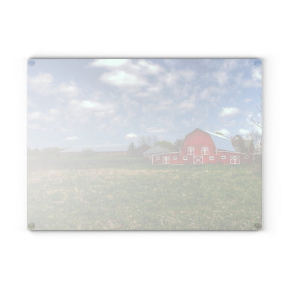 Barn Boutique Rustic Tempered-Glass Cutting Board| Delano Road Reds