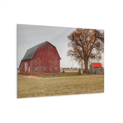 U R There Photography Loomis Road Red Rustic Farmhouse Acrylic Wall Print