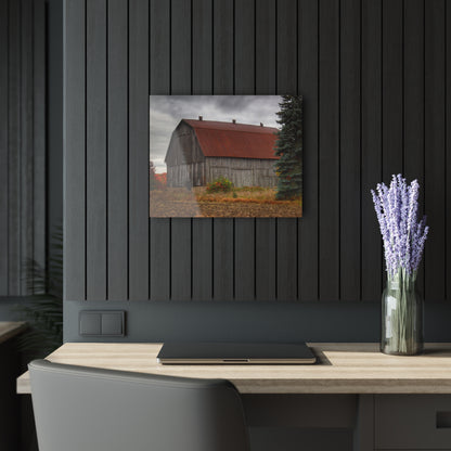U R There Photography Sheridan Line Road Rusted Grey II Rustic Farmhouse Acrylic Wall Print