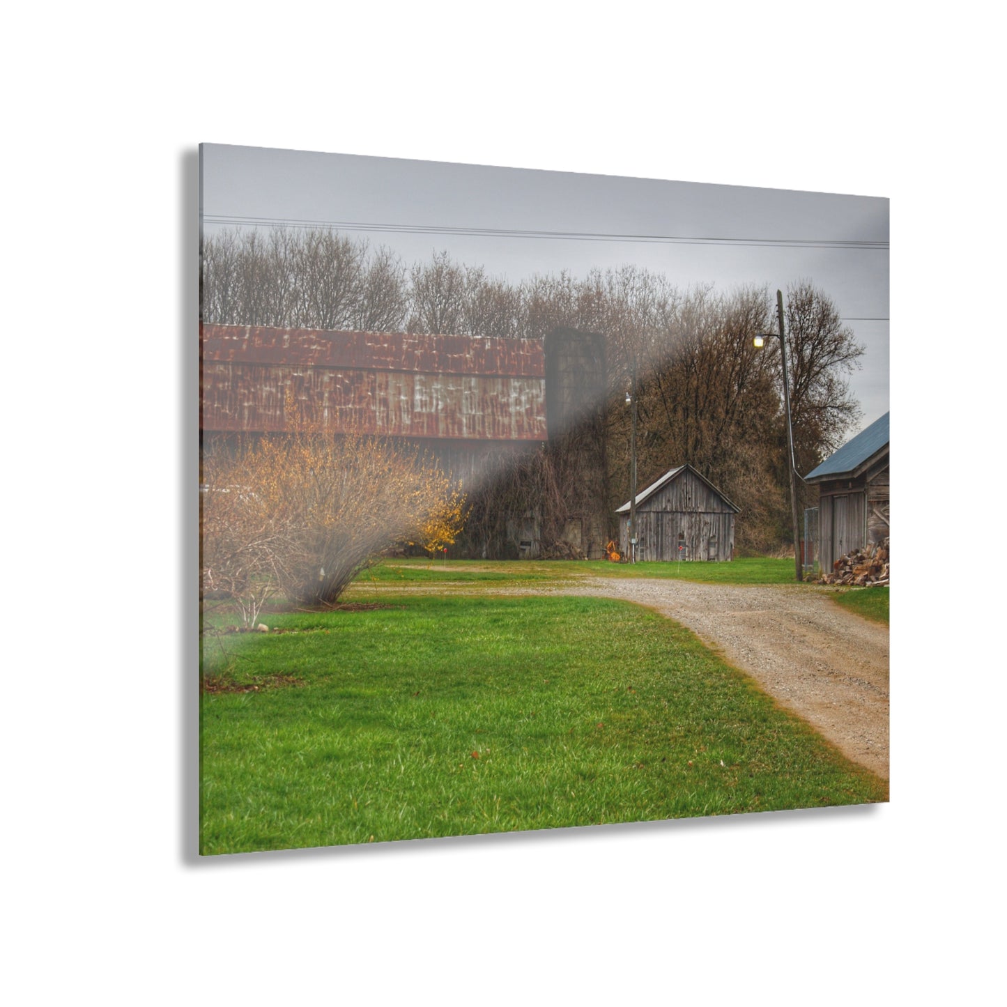 U R There Photography South Summers Road Rusted and Little Grey Rustic Farmhouse Acrylic Wall Print