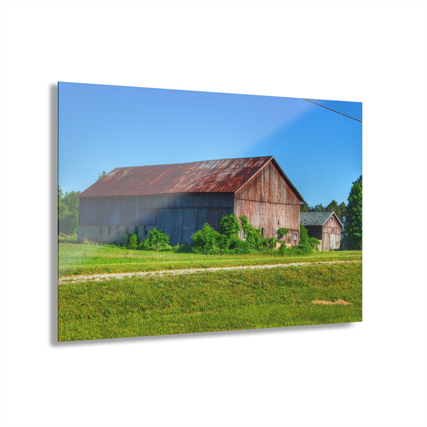 U R There Photography Otisville Rusted Reds Rustic Farmhouse Acrylic Wall Print