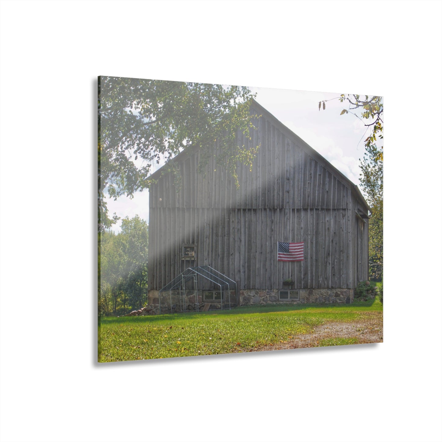 U R There Photography Sutton Road Patriot Grey II Rustic Farmhouse Acrylic Wall Print