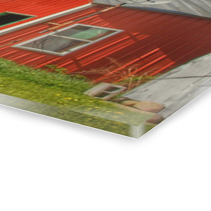 U R There Photography McDowell Road Reds I Rustic Farmhouse Acrylic Wall Print