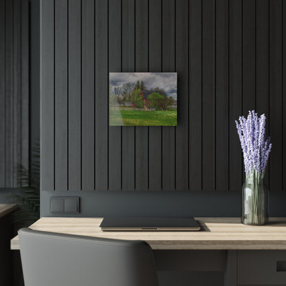 U R There Photography Hassler Lake Hidden Red Rustic Farmhouse Acrylic Wall Print