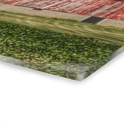 U R There Photography Lake Pleasant Corral Red I Rustic Farmhouse Acrylic Wall Print