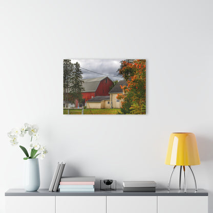 U R There Photography Farnsworth Road Red II Rustic Farmhouse Acrylic Wall Print