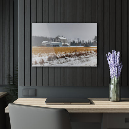 U R There Photography Argyle Road Grey Rustic Farmhouse Acrylic Wall Print