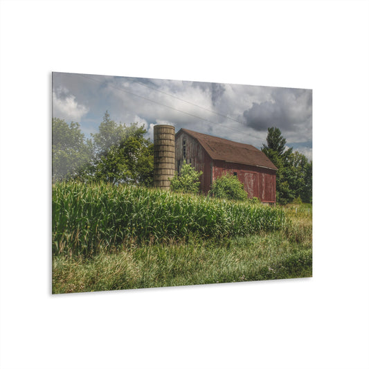 U R There Photography Armstrong Road Red III Rustic Farmhouse Acrylic Wall Print
