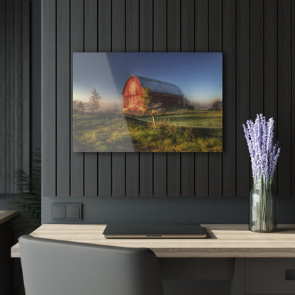 U R There Photography Columbiaville Red I Rustic Farmhouse Acrylic Wall Print