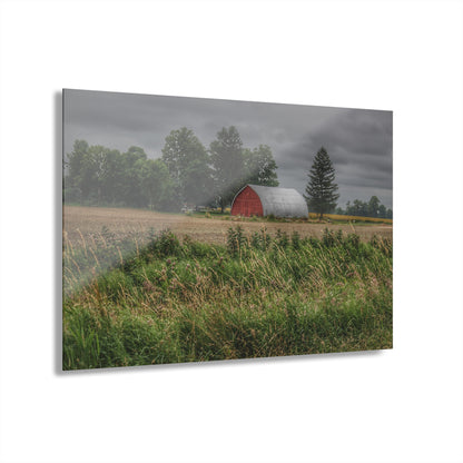 U R There Photography Mayville Road Red Quonset Rustic Farmhouse Acrylic Wall Print