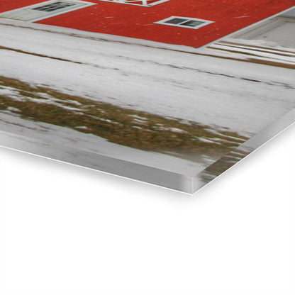 U R There Photography Hollow Corners Red Tree Silo I Rustic Farmhouse Acrylic Wall Print