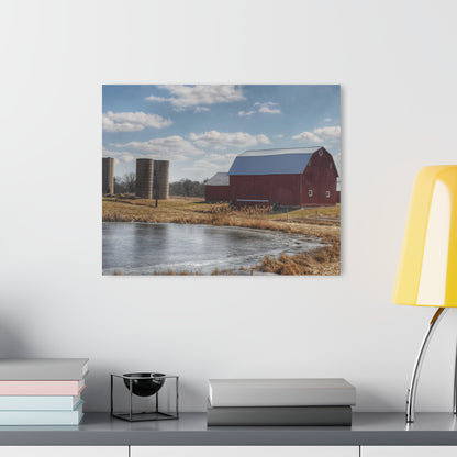 U R There Photography Fisher Road Red Rustic Farmhouse Acrylic Wall Print