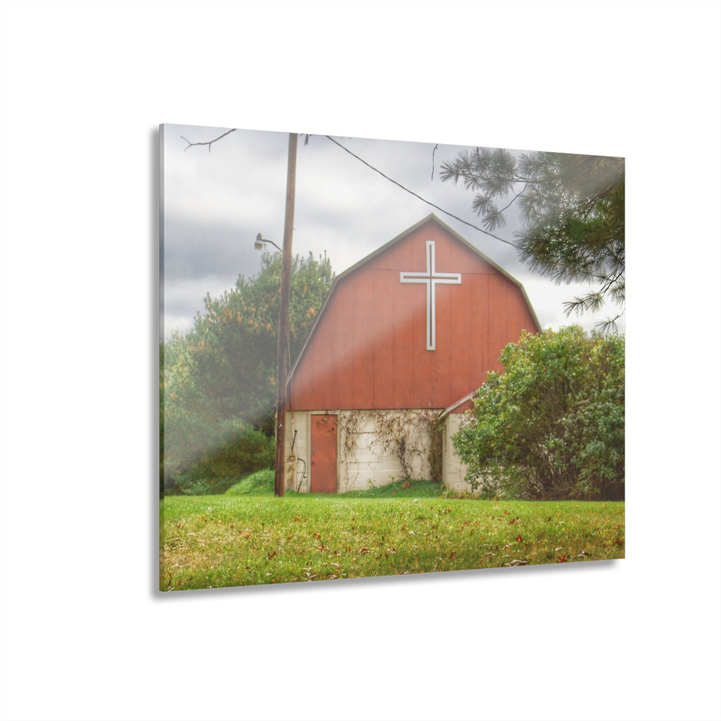 U R There Photography Flint River Road Cross Barn Rustic Farmhouse Acrylic Wall Print
