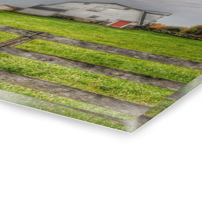 U R There Photography Hill Road Hillside White Rustic Farmhouse Acrylic Wall Print