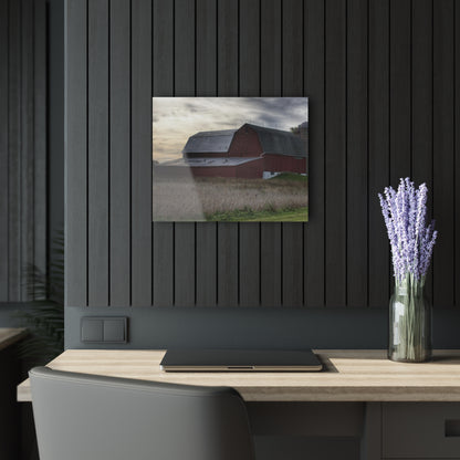 U R There Photography Brown City Red I Rustic Farmhouse Acrylic Wall Print
