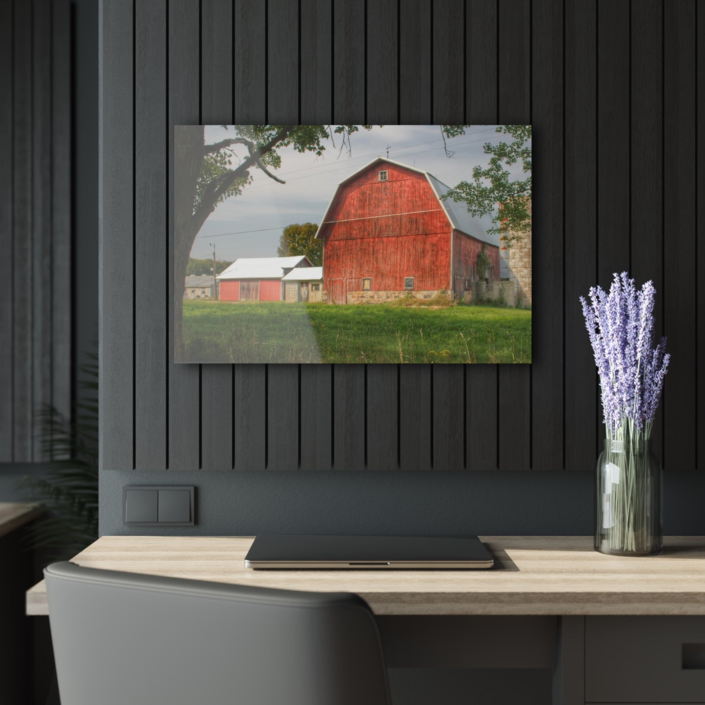 U R There Photography Crawford Road Red II Rustic Farmhouse Acrylic Wall Print