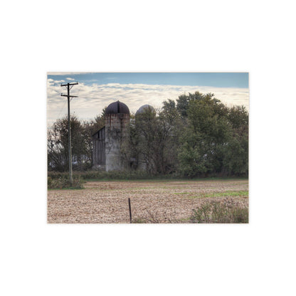 U R There Photography Burnside Road Grey I Rustic Farmhouse Decorative Ceramic Tile