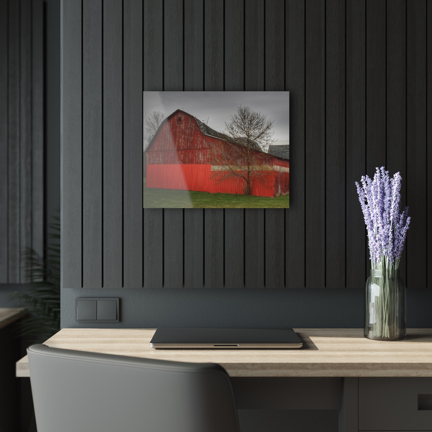 U R There Photography Almont Reds Rustic Farmhouse Acrylic Wall Print