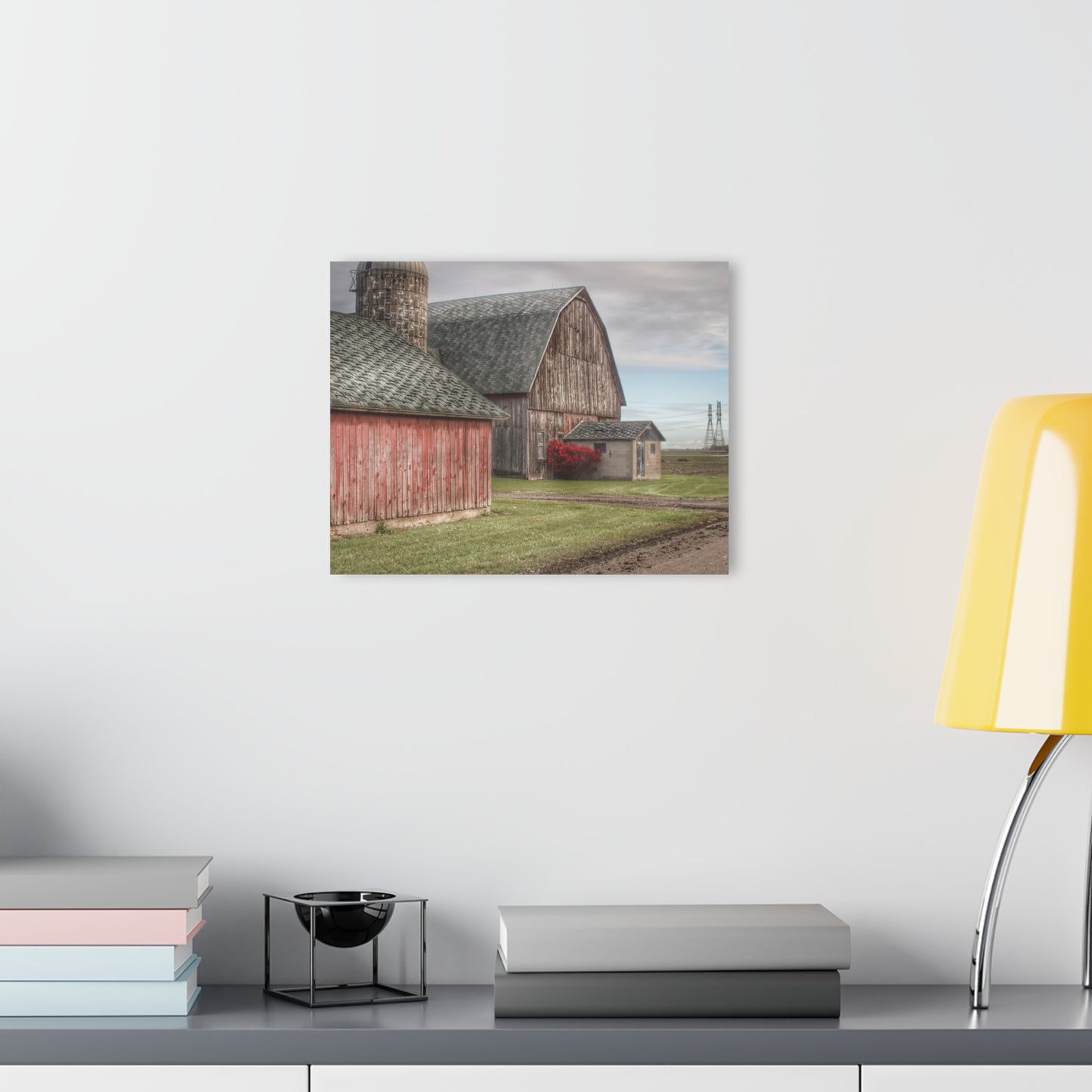 U R There Photography Roedel Roadside Reds III Rustic Farmhouse Acrylic Wall Print