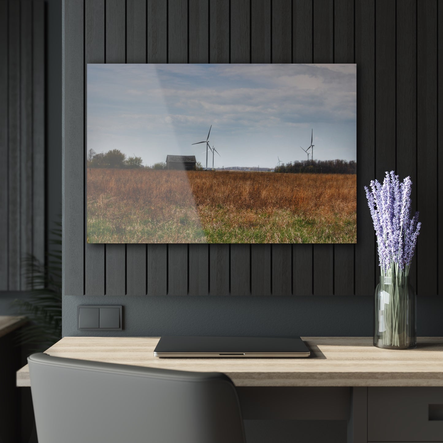 U R There Photography Surin Road Grey Rustic Farmhouse Acrylic Wall Print