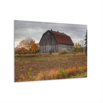 U R There Photography Sheridan Line Road Rusted Grey I Rustic Farmhouse Acrylic Wall Print