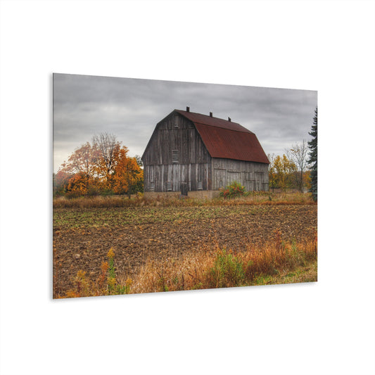 U R There Photography Sheridan Line Road Rusted Grey I Rustic Farmhouse Acrylic Wall Print
