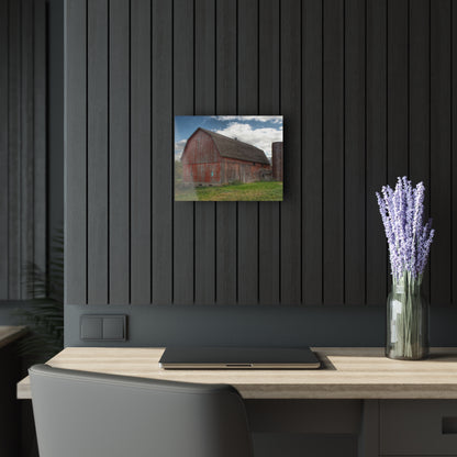 U R There Photography Baldwin Road Red Rustic Farmhouse Acrylic Wall Print
