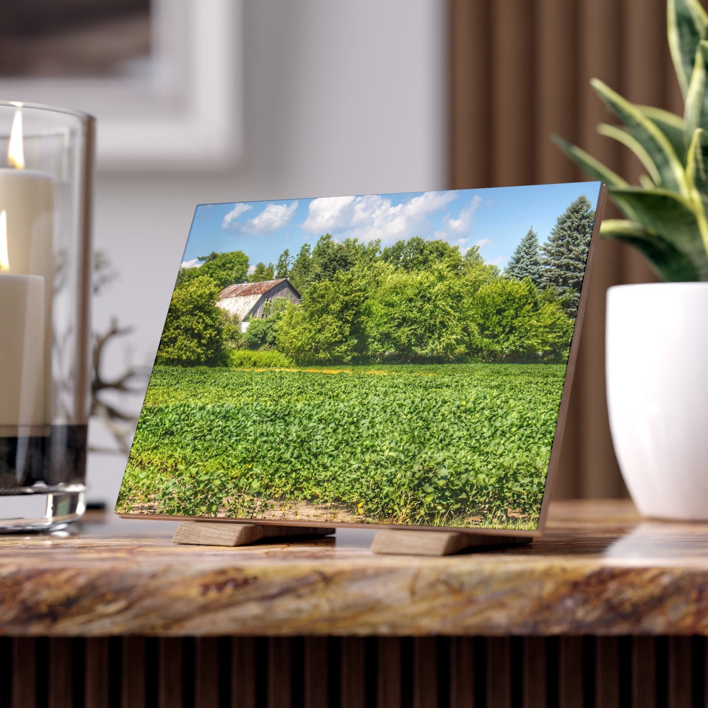 U R There Photography Canada Road Hidden Rustic Farmhouse Decorative Ceramic Tile