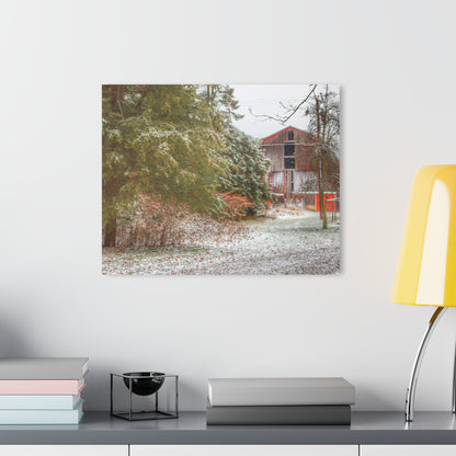 U R There Photography Lum Hidden Red Rustic Farmhouse Acrylic Wall Print