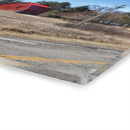 U R There Photography Maple Grove Little Red Rustic Farmhouse Acrylic Wall Print