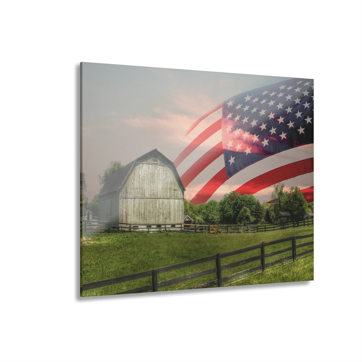 U R There Photography An American Farm II Rustic Farmhouse Acrylic Wall Print