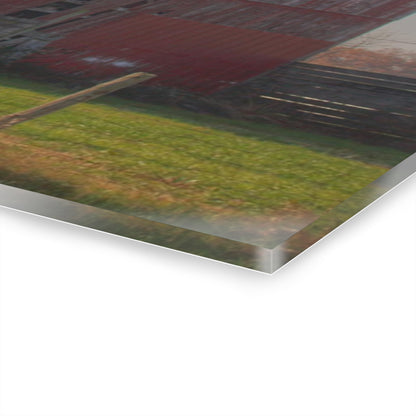 U R There Photography Dodge Road Red I Rustic Farmhouse Acrylic Wall Print