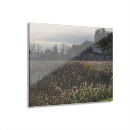 U R There Photography Brown City Road Red Rustic Farmhouse Acrylic Wall Print