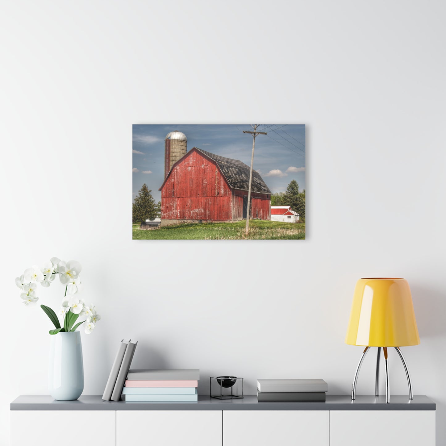 Barn Boutique Modern Farmhouse Acrylic Wall Print| Hollenbeck Road Red II