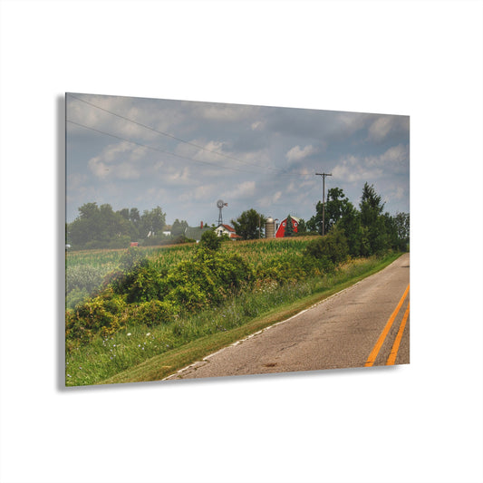 U R There Photography Across the Field in Elba I Rustic Farmhouse Acrylic Wall Print